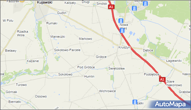 mapa Gróbce, Gróbce na mapie Targeo