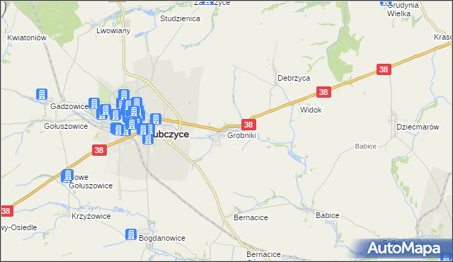 mapa Grobniki, Grobniki na mapie Targeo