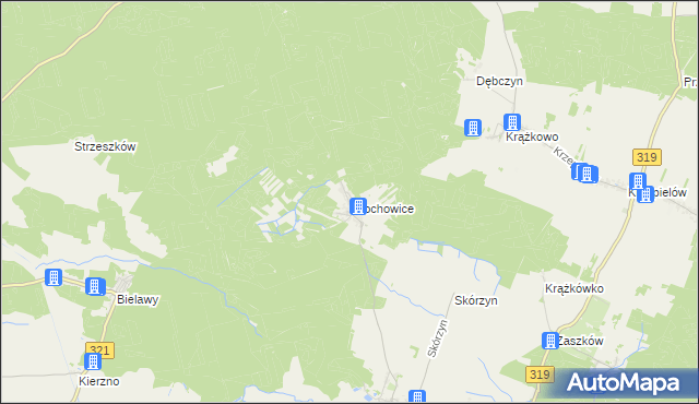 mapa Grochowice, Grochowice na mapie Targeo