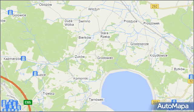 mapa Grodowiec, Grodowiec na mapie Targeo