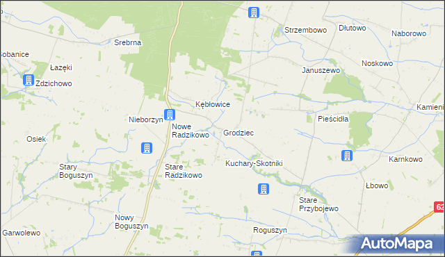 mapa Grodziec gmina Czerwińsk nad Wisłą, Grodziec gmina Czerwińsk nad Wisłą na mapie Targeo