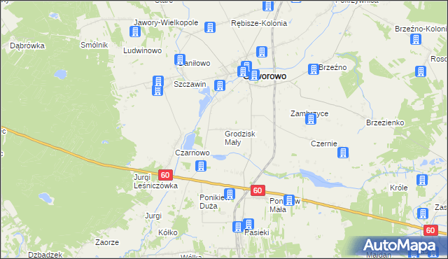 mapa Grodzisk Mały, Grodzisk Mały na mapie Targeo