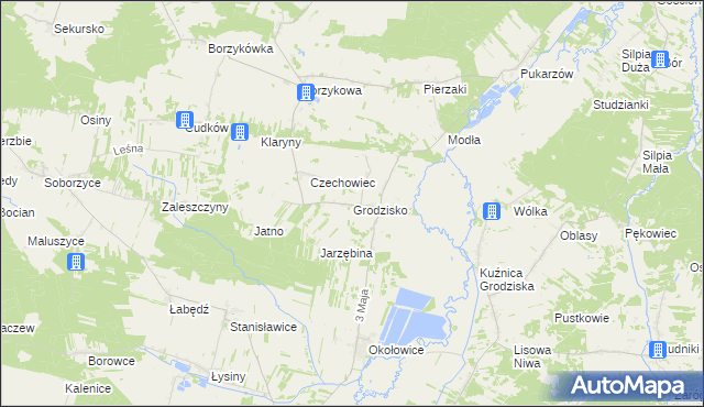 mapa Grodzisko gmina Żytno, Grodzisko gmina Żytno na mapie Targeo