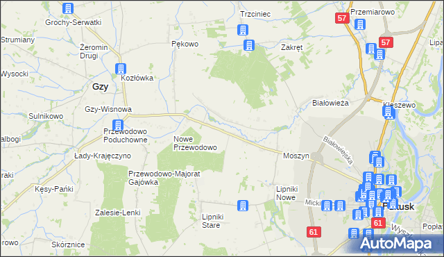 mapa Gromin, Gromin na mapie Targeo