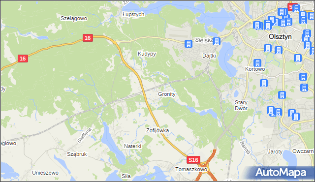 mapa Gronity, Gronity na mapie Targeo