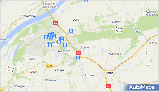 mapa Grubno, Grubno na mapie Targeo