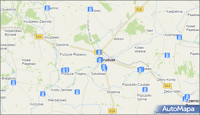 mapa Grudusk, Grudusk na mapie Targeo