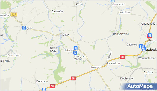 mapa Grudynia Mała, Grudynia Mała na mapie Targeo