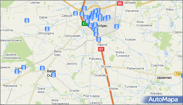 mapa Grudzkowola, Grudzkowola na mapie Targeo