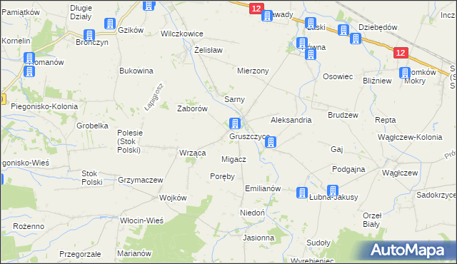 mapa Gruszczyce, Gruszczyce na mapie Targeo