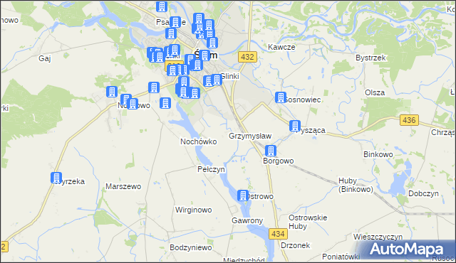 mapa Grzymysław, Grzymysław na mapie Targeo