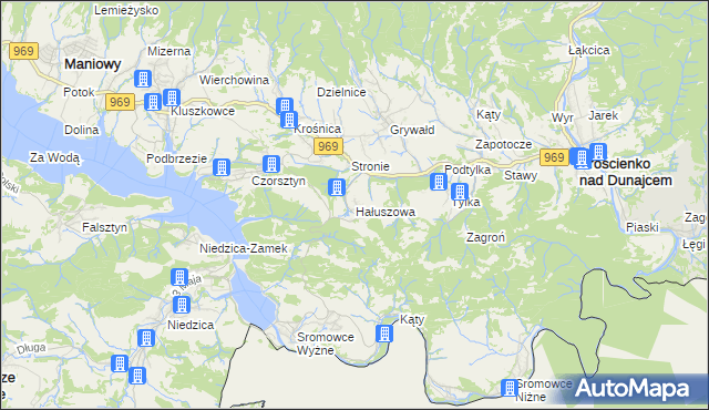 mapa Hałuszowa, Hałuszowa na mapie Targeo