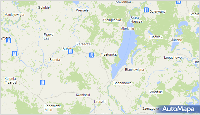 mapa Hańcza, Hańcza na mapie Targeo