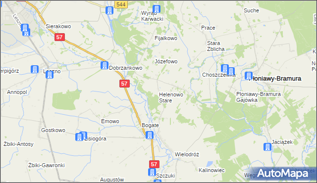 mapa Helenowo Stare, Helenowo Stare na mapie Targeo