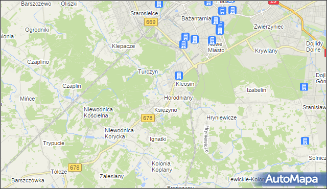 mapa Horodniany, Horodniany na mapie Targeo