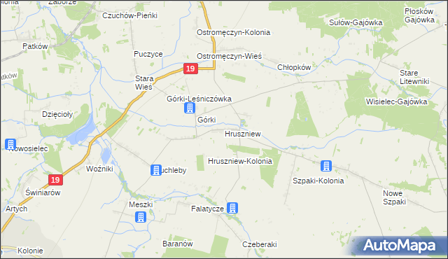 mapa Hruszniew, Hruszniew na mapie Targeo