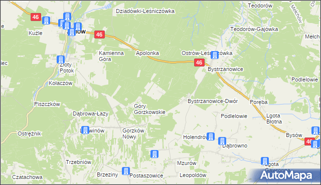 mapa Hucisko gmina Janów, Hucisko gmina Janów na mapie Targeo