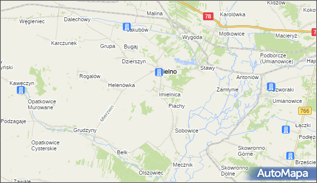mapa Imielnica, Imielnica na mapie Targeo