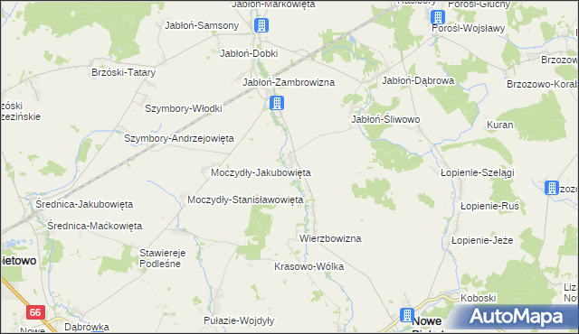 mapa Jabłoń-Piotrowce, Jabłoń-Piotrowce na mapie Targeo