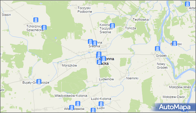 mapa Jabłonna Lacka, Jabłonna Lacka na mapie Targeo