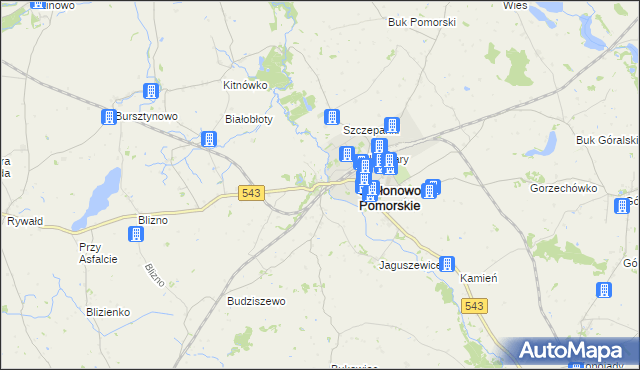 mapa Jabłonowo-Zamek, Jabłonowo-Zamek na mapie Targeo