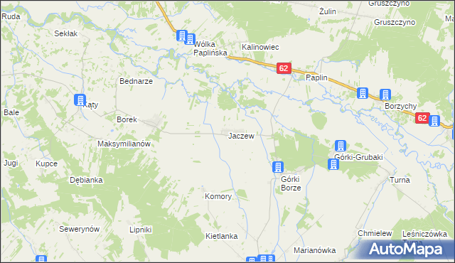 mapa Jaczew, Jaczew na mapie Targeo