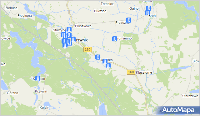 mapa Jaglisko, Jaglisko na mapie Targeo