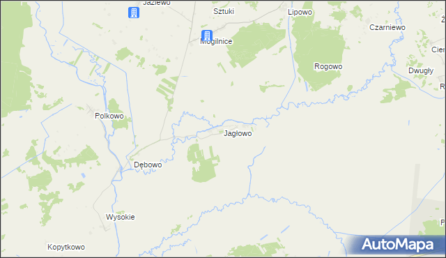 mapa Jagłowo, Jagłowo na mapie Targeo