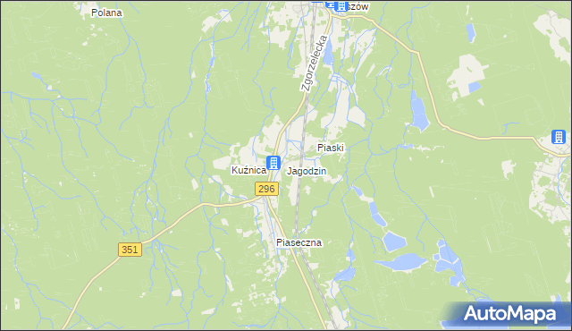 mapa Jagodzin, Jagodzin na mapie Targeo