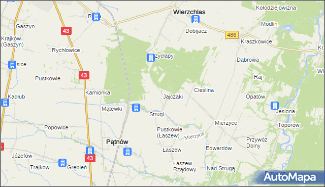 mapa Jajczaki, Jajczaki na mapie Targeo