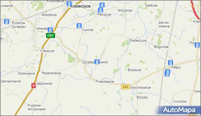 mapa Jaksonów, Jaksonów na mapie Targeo