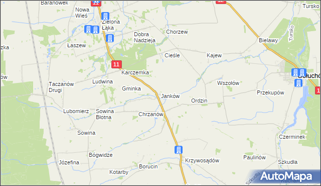 mapa Janków gmina Pleszew, Janków gmina Pleszew na mapie Targeo