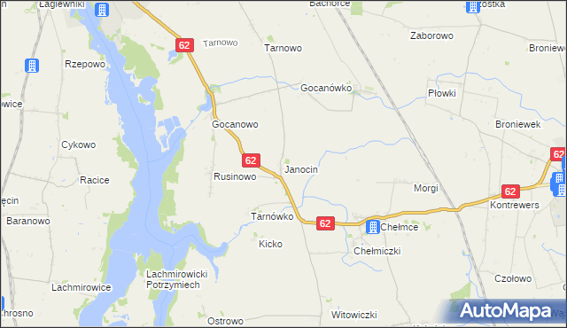mapa Janocin, Janocin na mapie Targeo