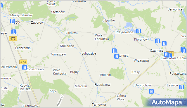 mapa Janów gmina Szadek, Janów gmina Szadek na mapie Targeo