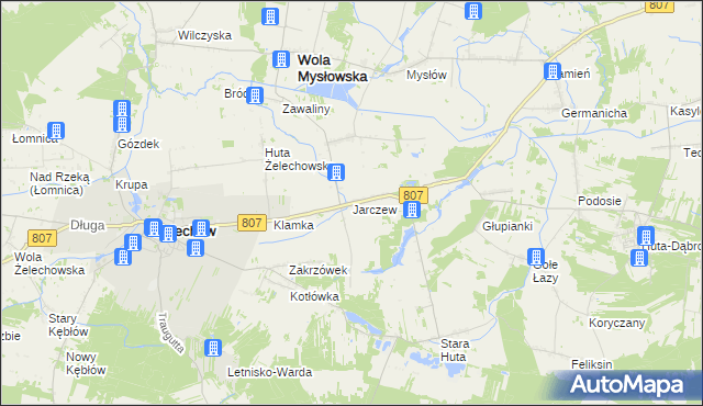 mapa Jarczew, Jarczew na mapie Targeo