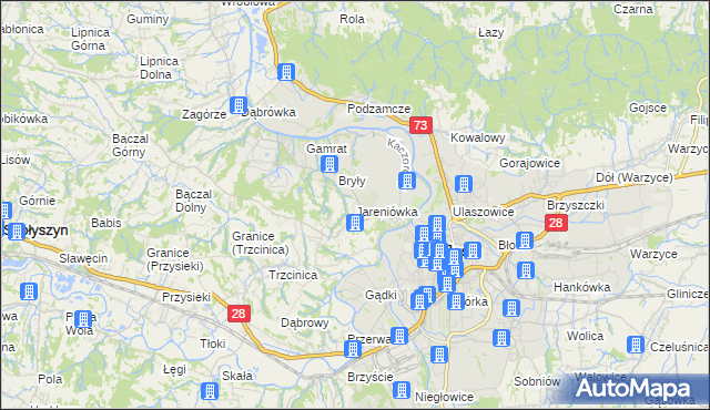 mapa Jareniówka, Jareniówka na mapie Targeo
