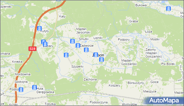 mapa Jarocin powiat niżański, Jarocin powiat niżański na mapie Targeo