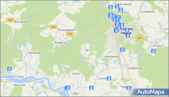 mapa Jary, Jary na mapie Targeo