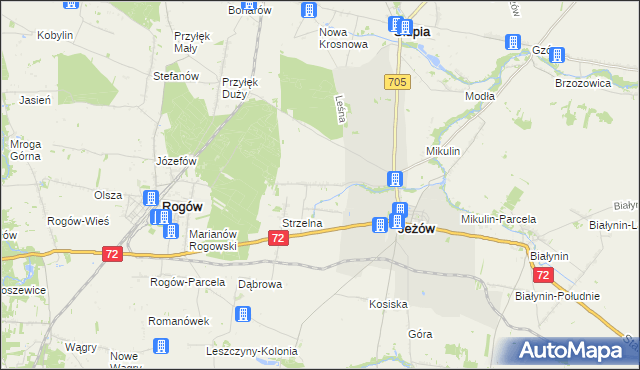 mapa Jasienin Duży, Jasienin Duży na mapie Targeo