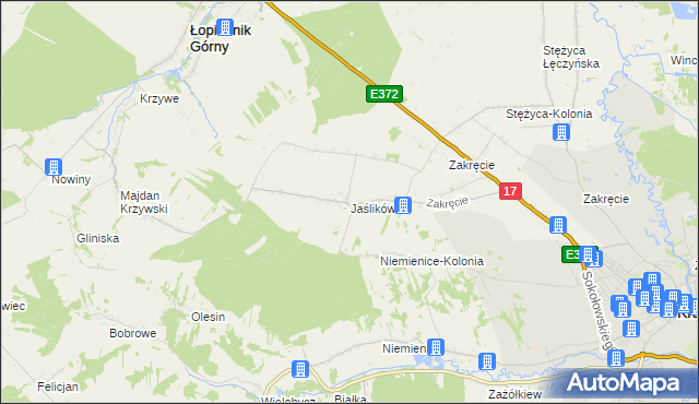 mapa Jaślików, Jaślików na mapie Targeo