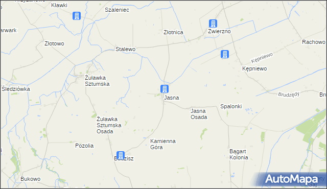 mapa Jasna, Jasna na mapie Targeo