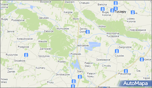 mapa Jastrzębiec gmina Stopnica, Jastrzębiec gmina Stopnica na mapie Targeo