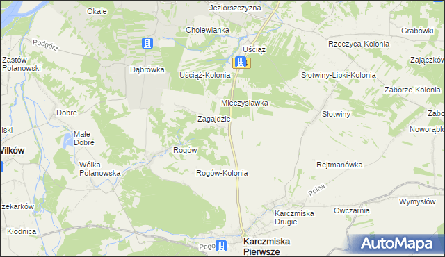 mapa Jaworce, Jaworce na mapie Targeo