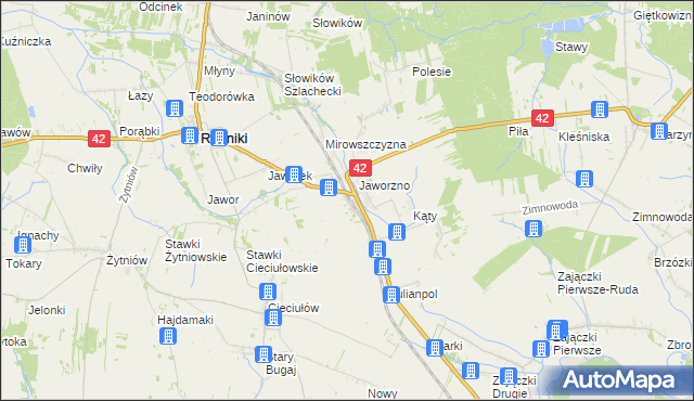 mapa Jaworzno Bankowe, Jaworzno Bankowe na mapie Targeo