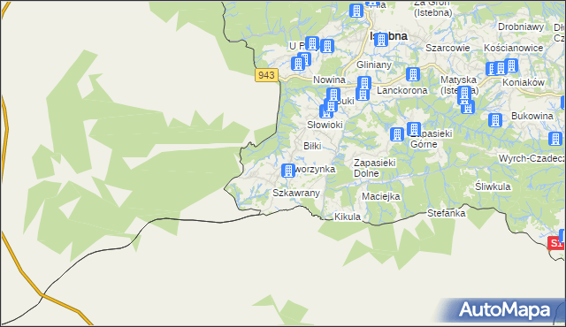 mapa Jaworzynka, Jaworzynka na mapie Targeo