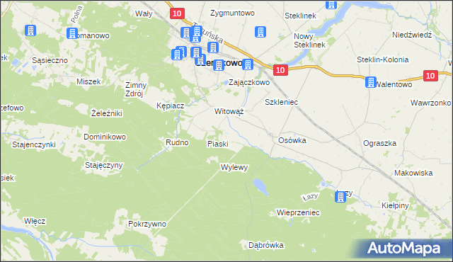 mapa Jaźwiny gmina Czernikowo, Jaźwiny gmina Czernikowo na mapie Targeo
