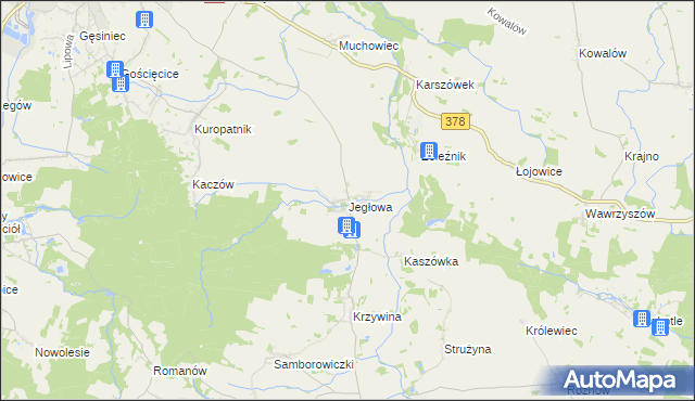 mapa Jegłowa, Jegłowa na mapie Targeo