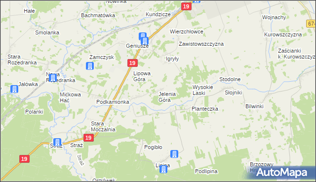mapa Jelenia Góra gmina Sokółka, Jelenia Góra gmina Sokółka na mapie Targeo