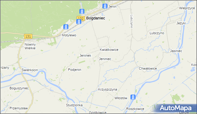 mapa Jeniniec, Jeniniec na mapie Targeo