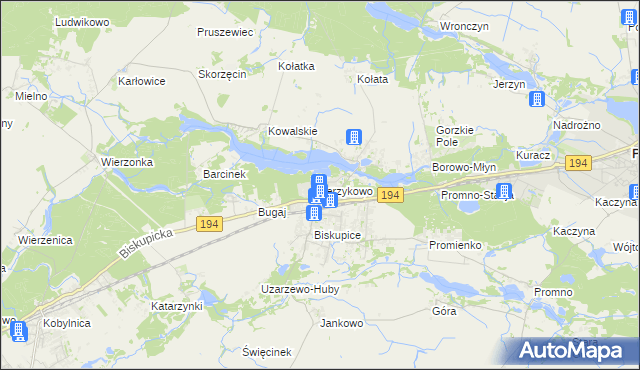 mapa Jerzykowo gmina Pobiedziska, Jerzykowo gmina Pobiedziska na mapie Targeo